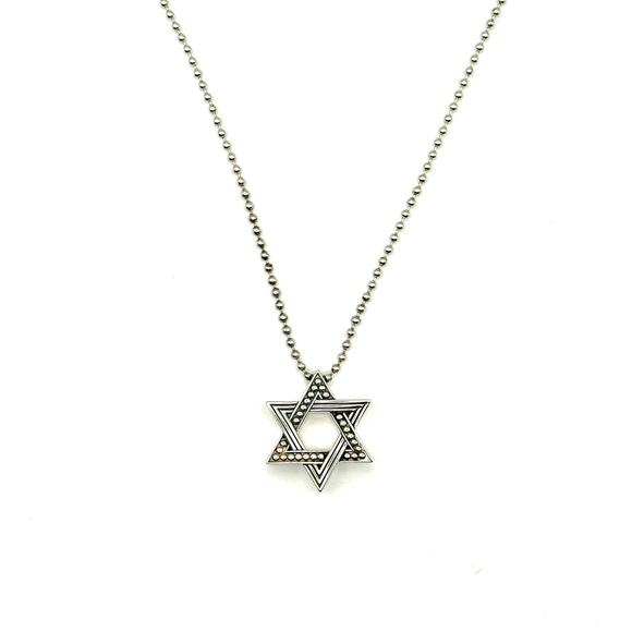 Lagos Silver Star of David Pendant Necklace New w/ Tags - Picture 5 of 12